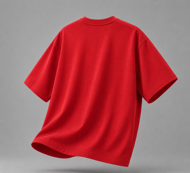 Premium Plain Red Blue Oversized T-Shirt
