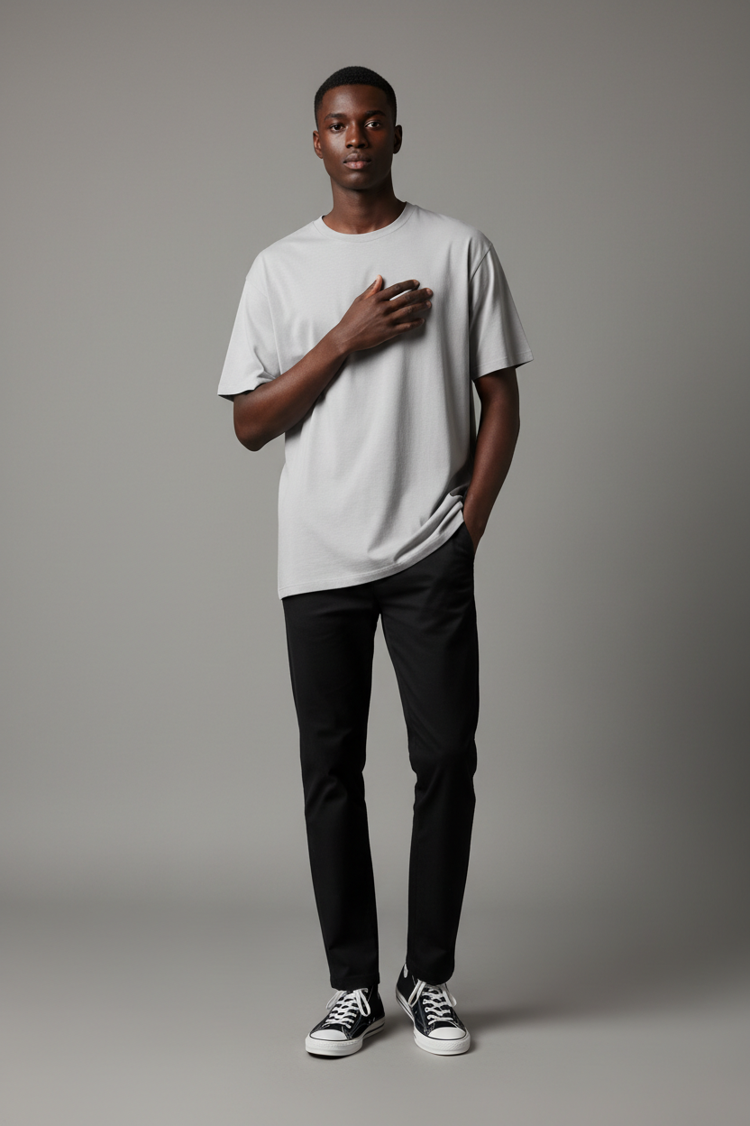 Premium Plain Grey Oversized T-Shirt