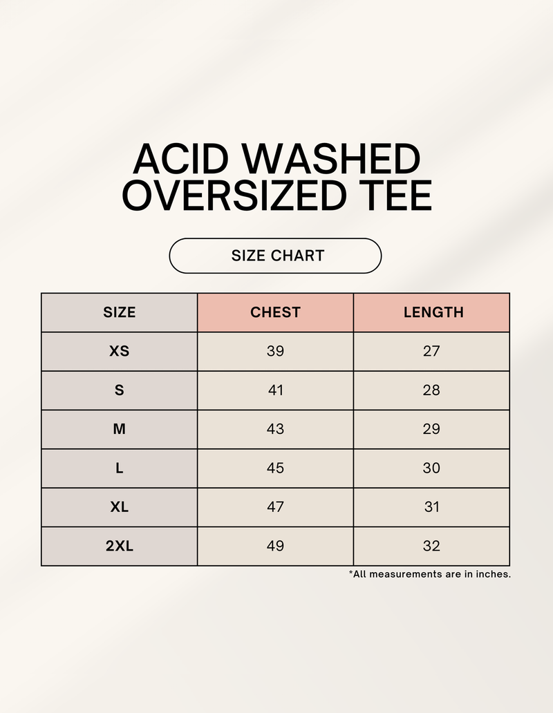 Unisex Acid Washed Maroon Oversized Tee
