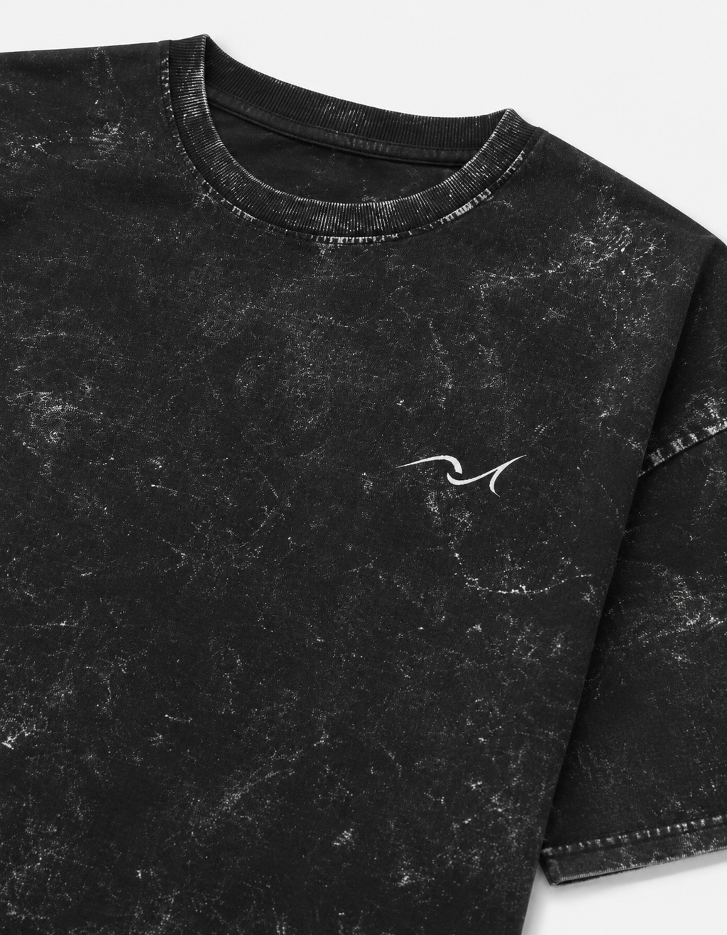 Unisex Acid Washed Black Oversized Tee