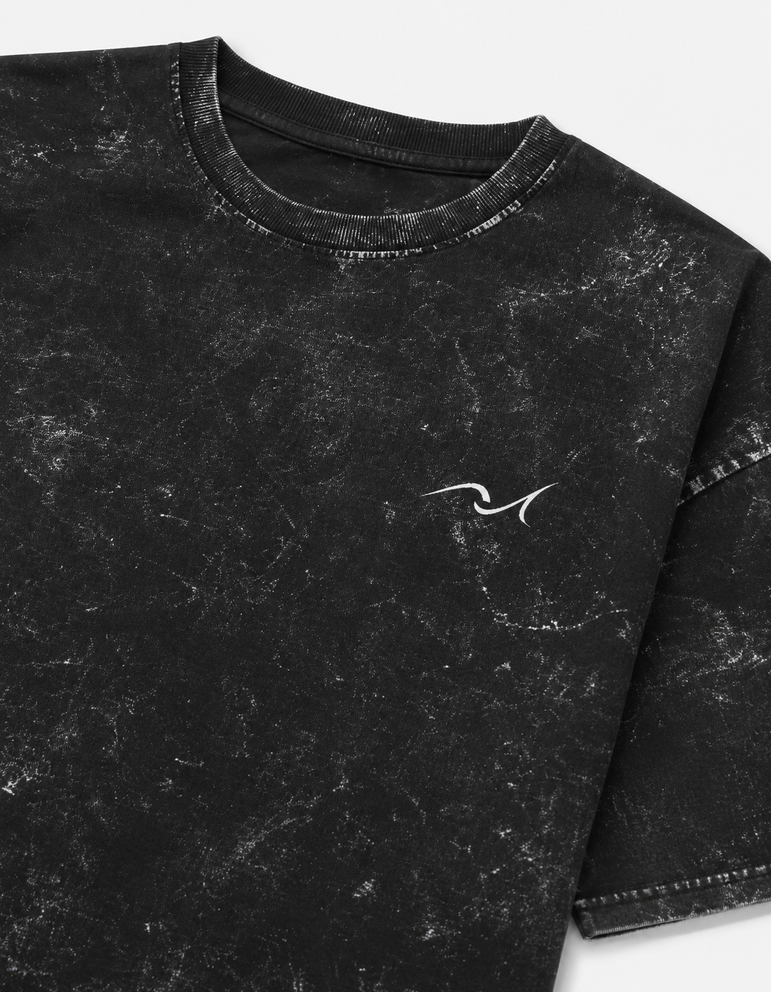 Unisex Acid Washed Black Oversized Tee