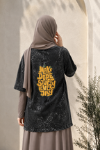 Unisex Acid Washed Black Oversized Tee