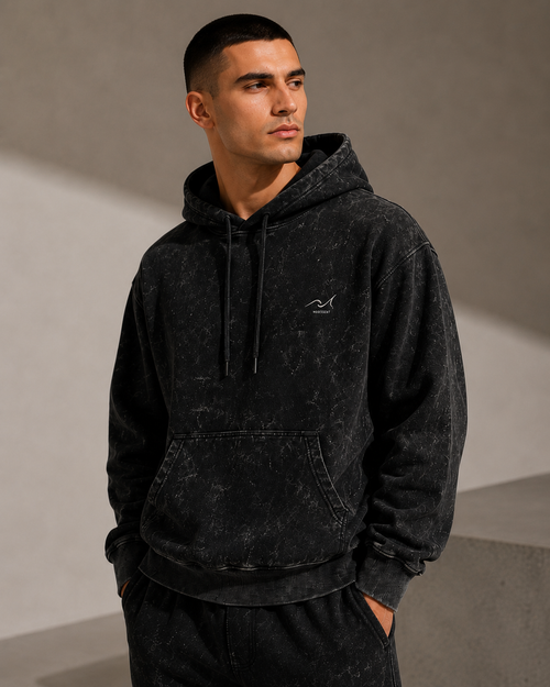 Black Acid Washed Hoodie