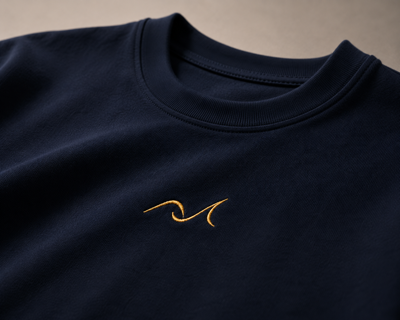 Premium Embroidered Oversized T-Shirt Blue