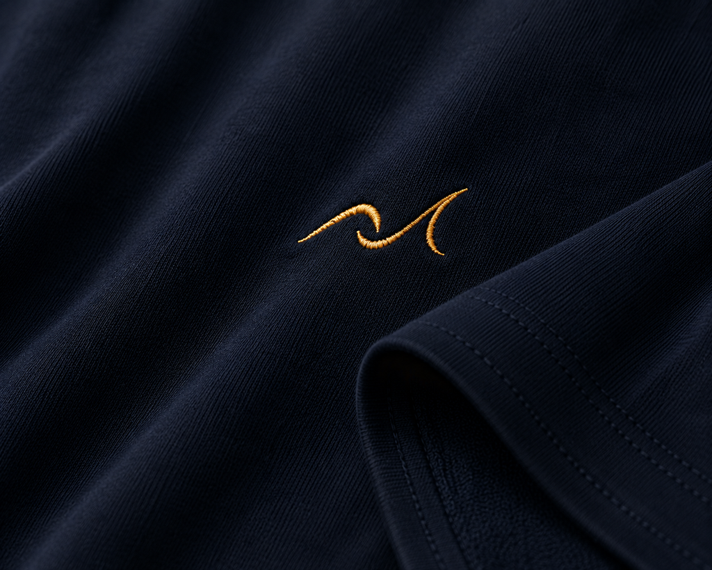 Premium Embroidered Oversized T-Shirt Blue