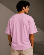 Premium Embroidered Oversized T-Shirt Baby Pink