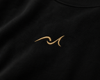 Premium Embroidered Oversized T-Shirt Black