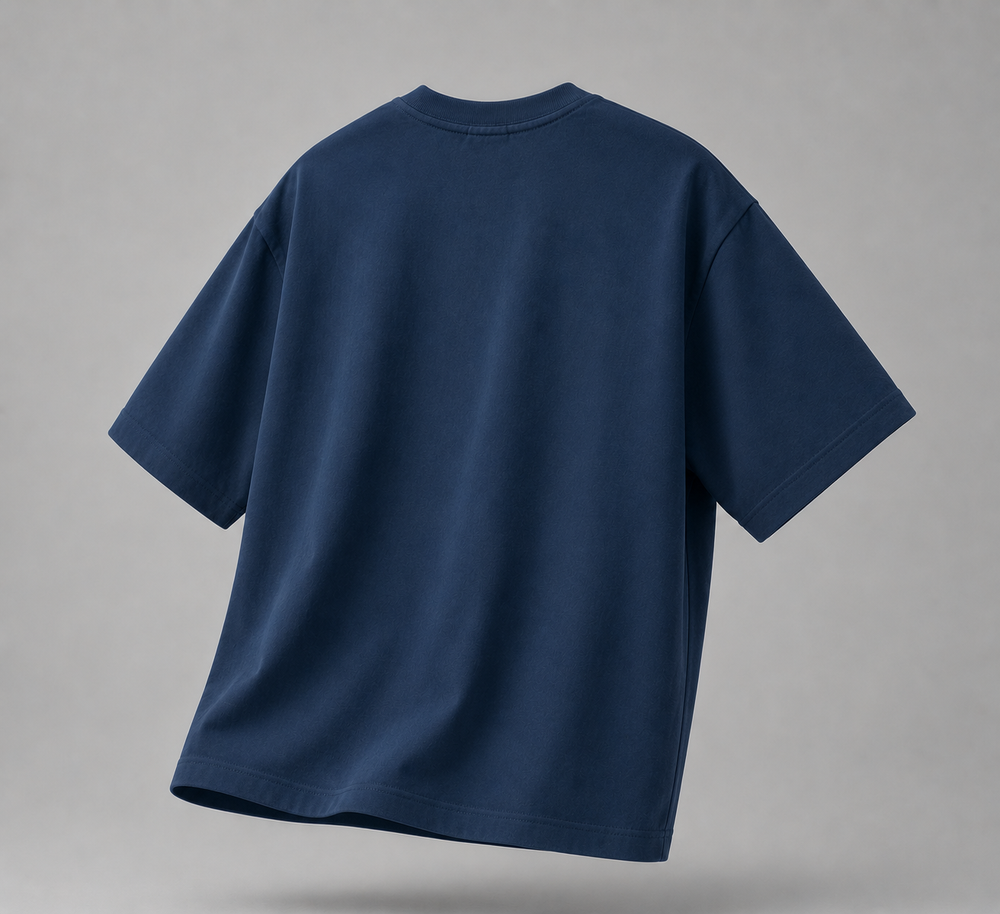 Premium Plain  Navy Blue Oversized T-Shirt