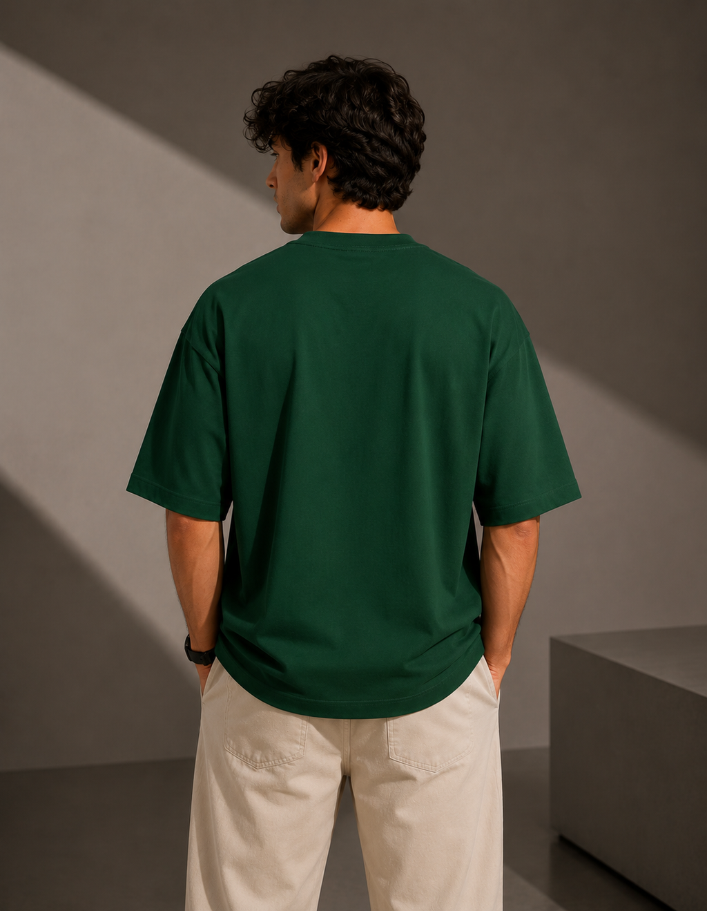 Premium Embroidered Oversized T-Shirt Green