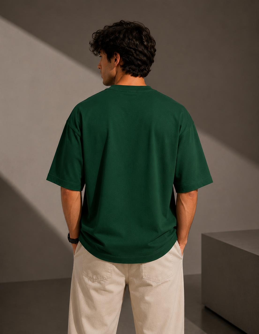 Premium Embroidered Oversized T-Shirt Green