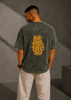 Unisex Acid Washed Oversized Olive Green Tee