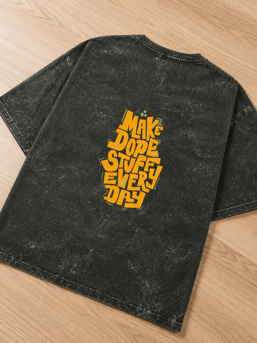 Unisex Acid Washed Oversized Olive Green Tee
