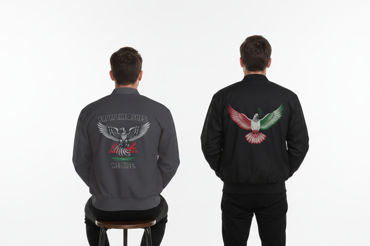 Bomber Jacket - Sitting & Standing Pose