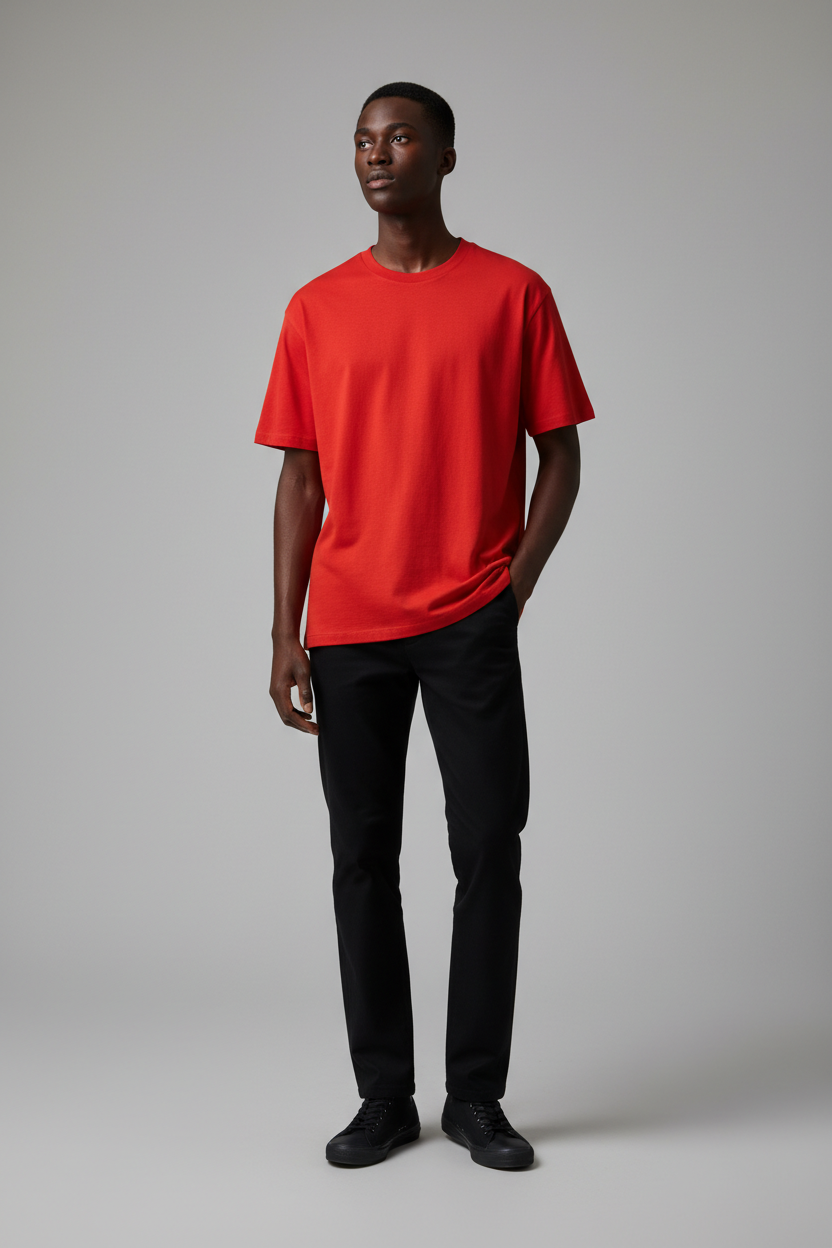 Red Tee Pose 1 Fixed