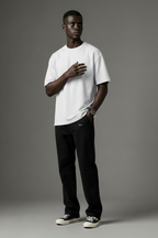 White Tee Pose 1
