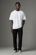 White Tee Standing Pose